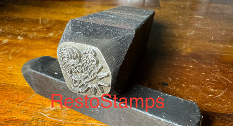 Chicken Rooster stamp