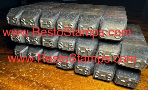 Custom Employee number + Shift Marking Metal Stamps