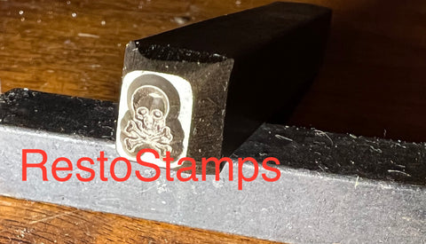 Skull and Cross Bones Metal Stamp