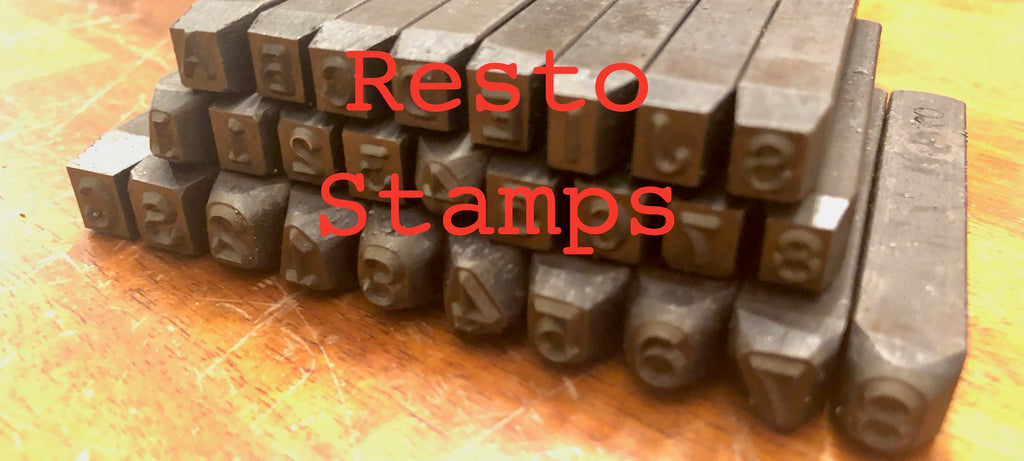 vintage metal letter stamps