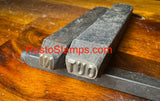 " In " or "out" Custom Metal Stamp - CNC machined steel hand stamp for metal leather jewelry - Made in USA