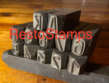 Alpha Romeo Body steel Number and letters stamp set